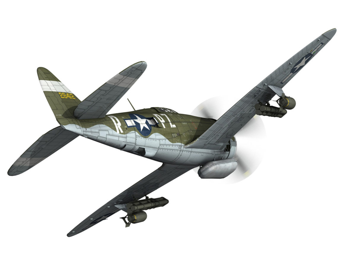 republic p-47d thunderbolt – sweetie – pz-r 3d model 3ds fbx c4d lwo obj 281836