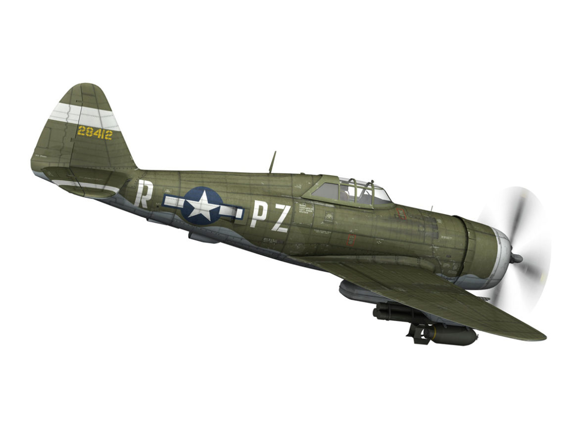 republic p-47d thunderbolt – sweetie – pz-r 3d model 3ds fbx c4d lwo obj 281837