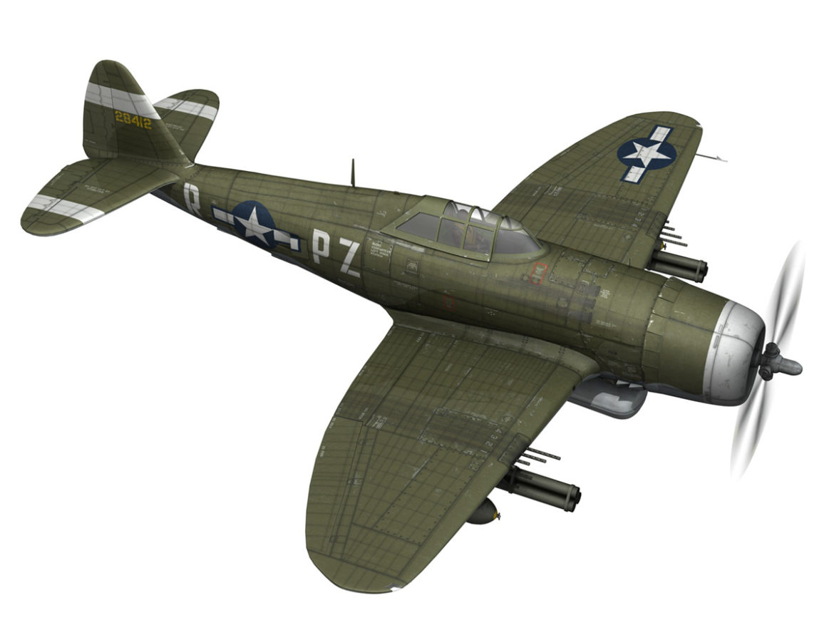 republic p-47d thunderbolt – sweetie – pz-r 3d model 3ds fbx c4d lwo obj 281838