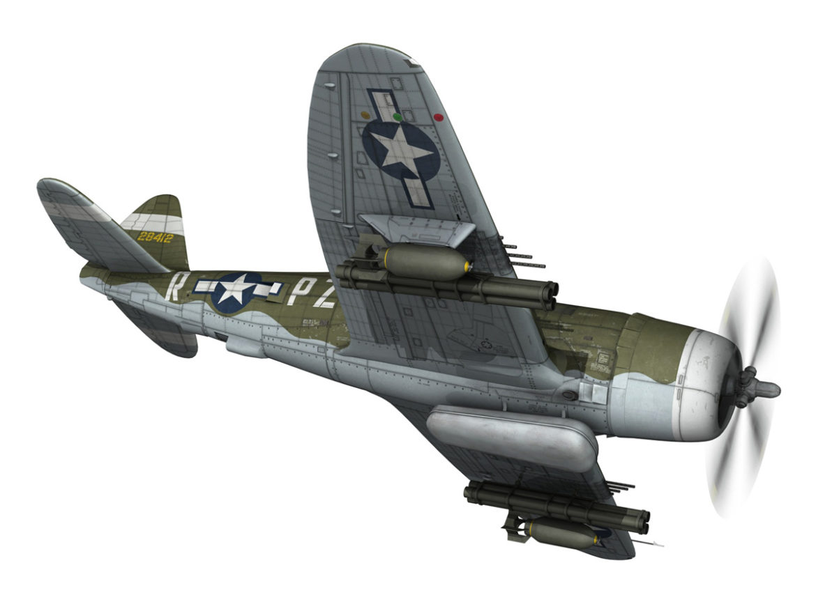 republic p-47d thunderbolt – sweetie – pz-r 3d model 3ds fbx c4d lwo obj 281839