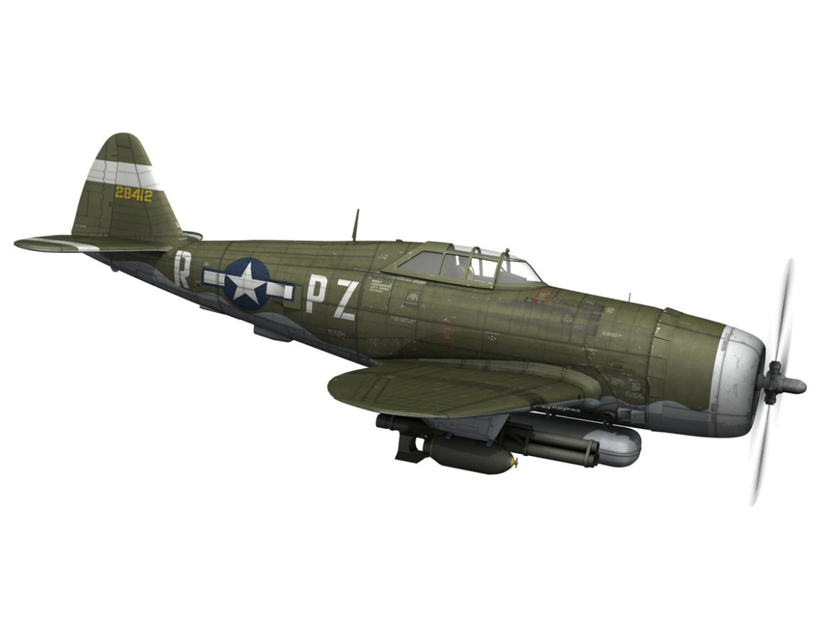 republic p-47d thunderbolt – sweetie – pz-r 3d model 3ds fbx c4d lwo obj 281840