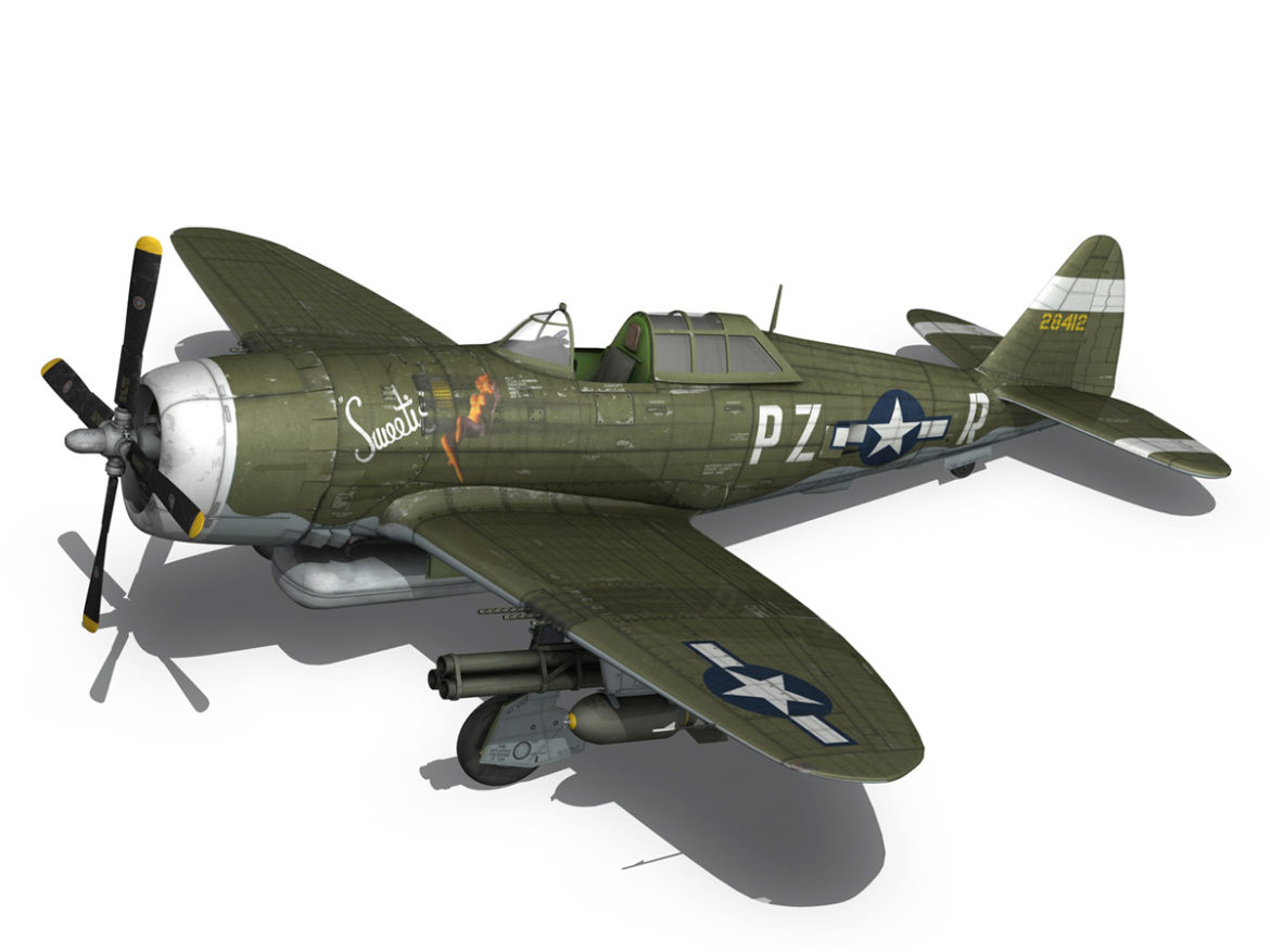 republic p-47d thunderbolt – sweetie – pz-r 3d model 3ds fbx c4d lwo obj 281841