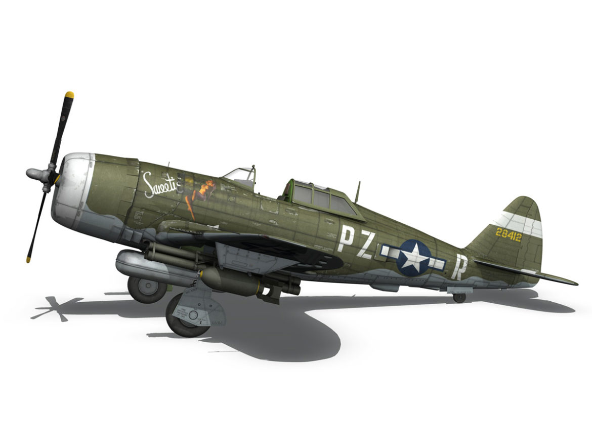 republic p-47d thunderbolt – sweetie – pz-r 3d model 3ds fbx c4d lwo obj 281842