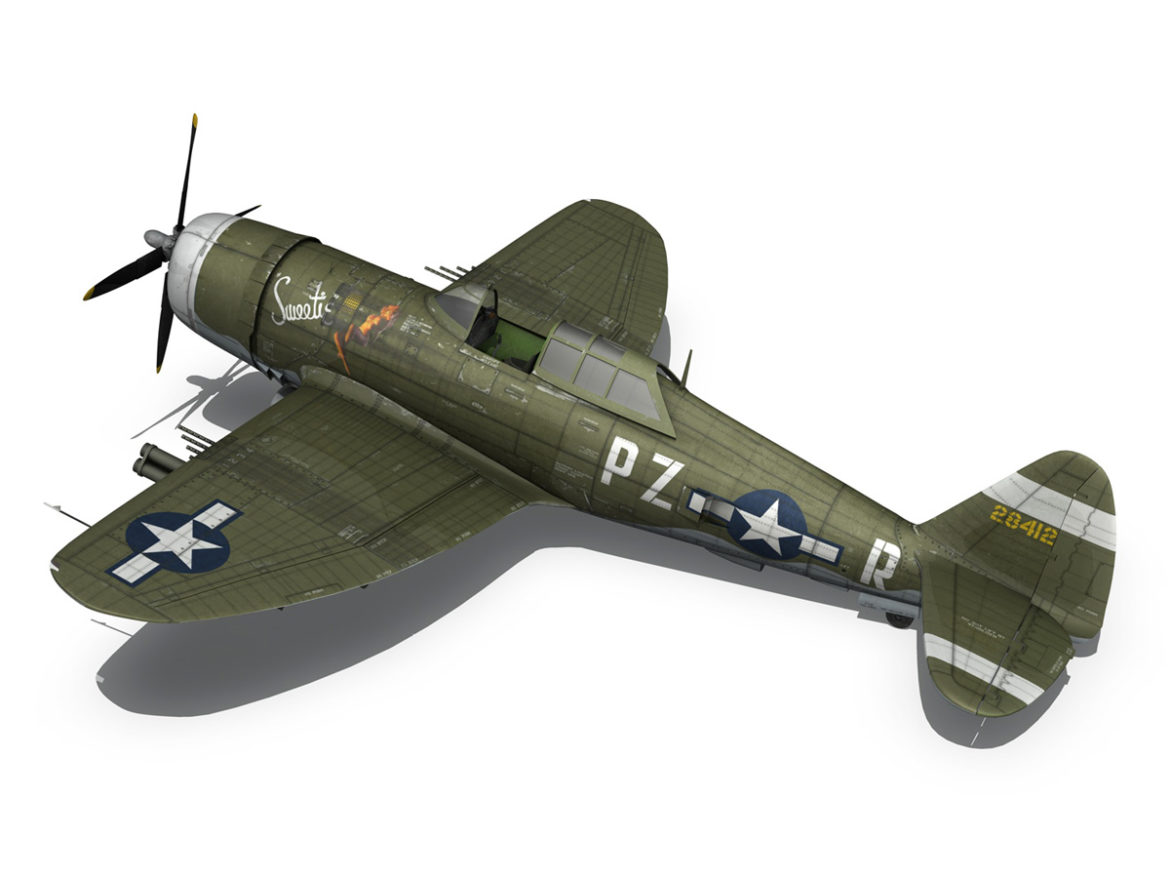 republic p-47d thunderbolt – sweetie – pz-r 3d model 3ds fbx c4d lwo obj 281843