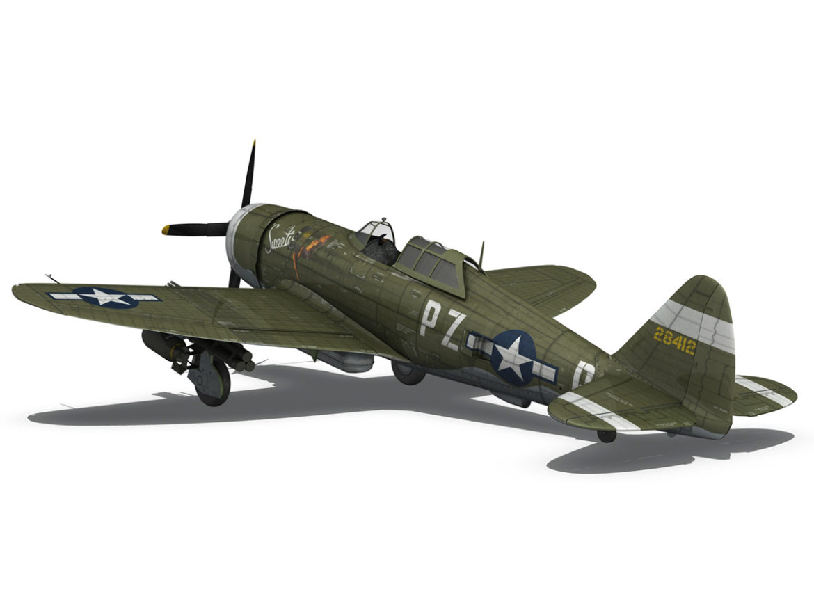republic p-47d thunderbolt – sweetie – pz-r 3d model 3ds fbx c4d lwo obj 281844