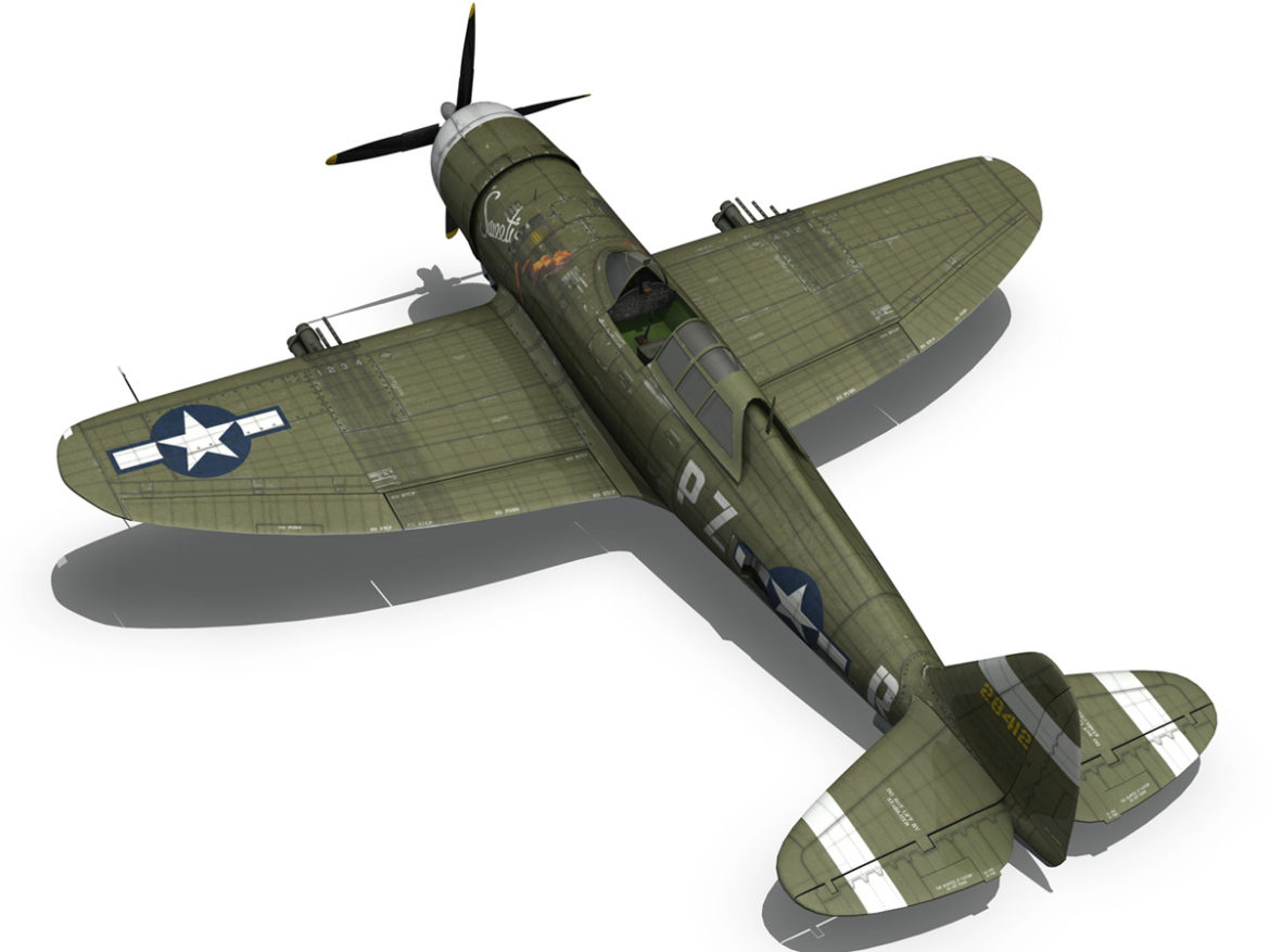 republic p-47d thunderbolt – sweetie – pz-r 3d model 3ds fbx c4d lwo obj 281845