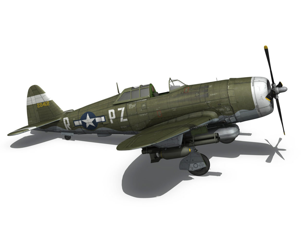 republic p-47d thunderbolt – sweetie – pz-r 3d model 3ds fbx c4d lwo obj 281847