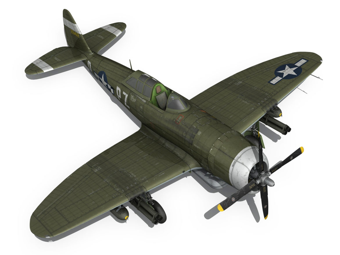 republic p-47d thunderbolt – sweetie – pz-r 3d model 3ds fbx c4d lwo obj 281848