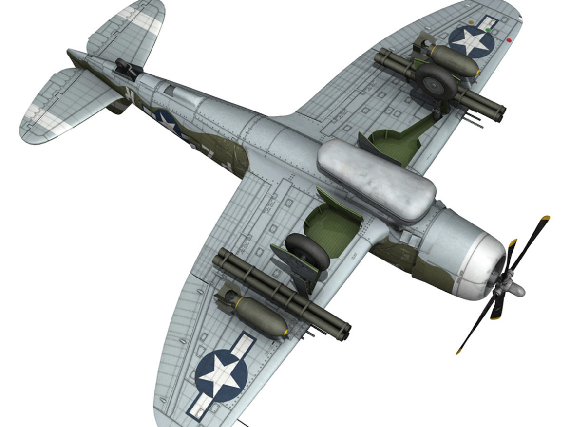 republic p-47d thunderbolt – sweetie – pz-r 3d model 3ds fbx c4d lwo obj 281849