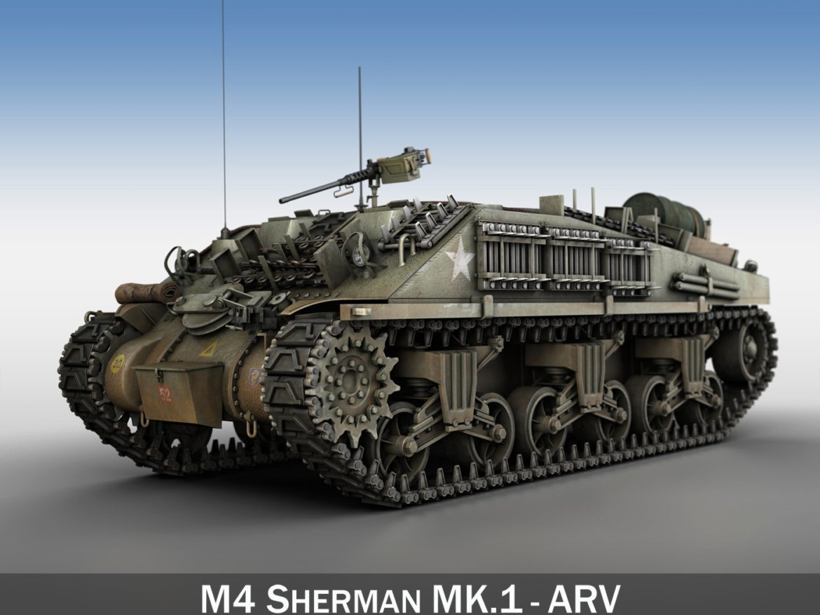 m4 sherman arv mk.i – 151083 3d model 3ds fbx c4d lwo obj 282116
