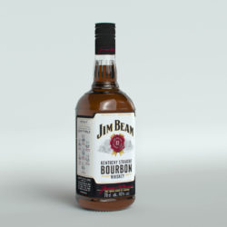 jim beam original bottle with new edition labels 3d model max fbx texture obj 282184