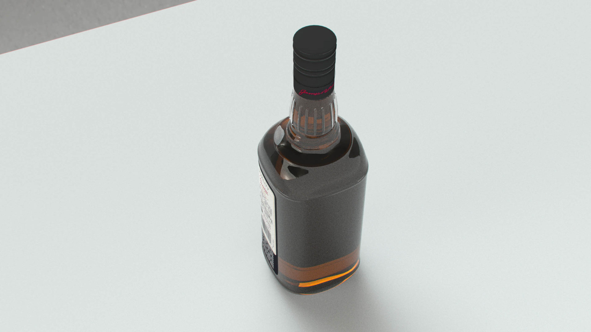 Jim Beam Original Bottle with new edition labels 3D Model FlatPyramid