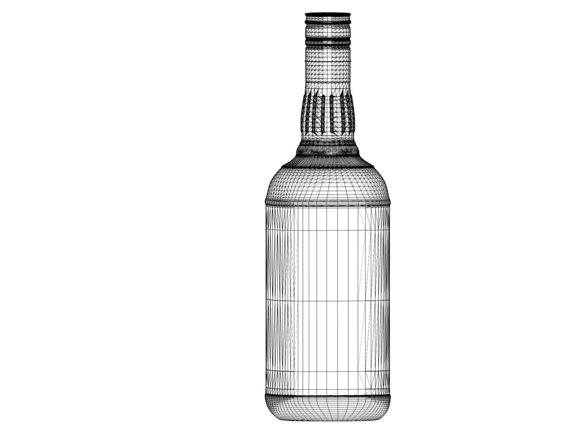 jim beam original bottle with new edition labels 3d model max fbx texture obj 282189