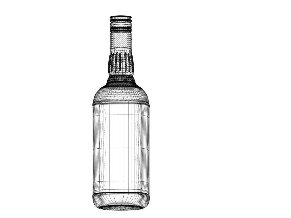 jim beam original bottle with new edition labels 3d model max fbx texture obj 282193