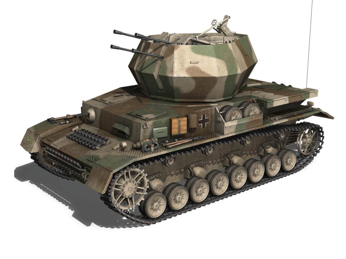 flakpanzer iv – wirbelwind – spzjgabt 654 3d model 3ds fbx c4d lwo obj 282305