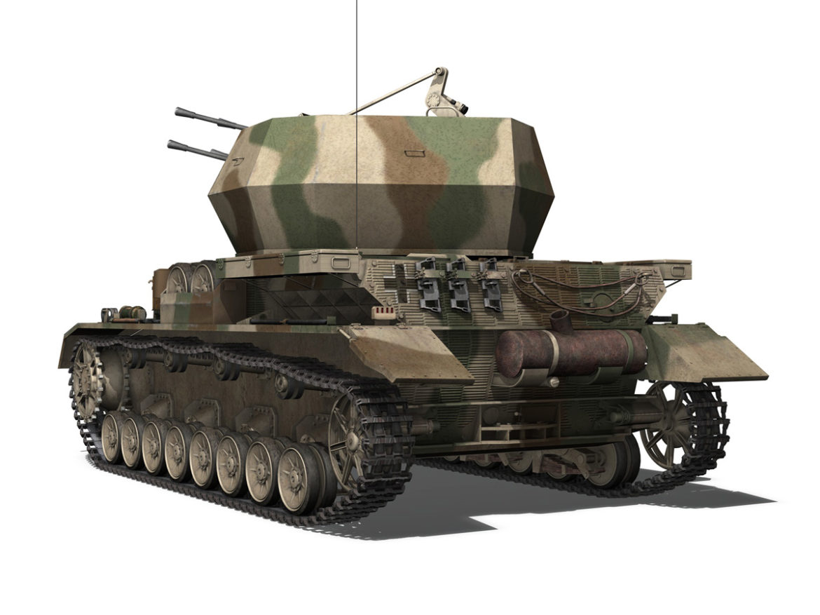 flakpanzer iv – wirbelwind – spzjgabt 654 3d model 3ds fbx c4d lwo obj 282308
