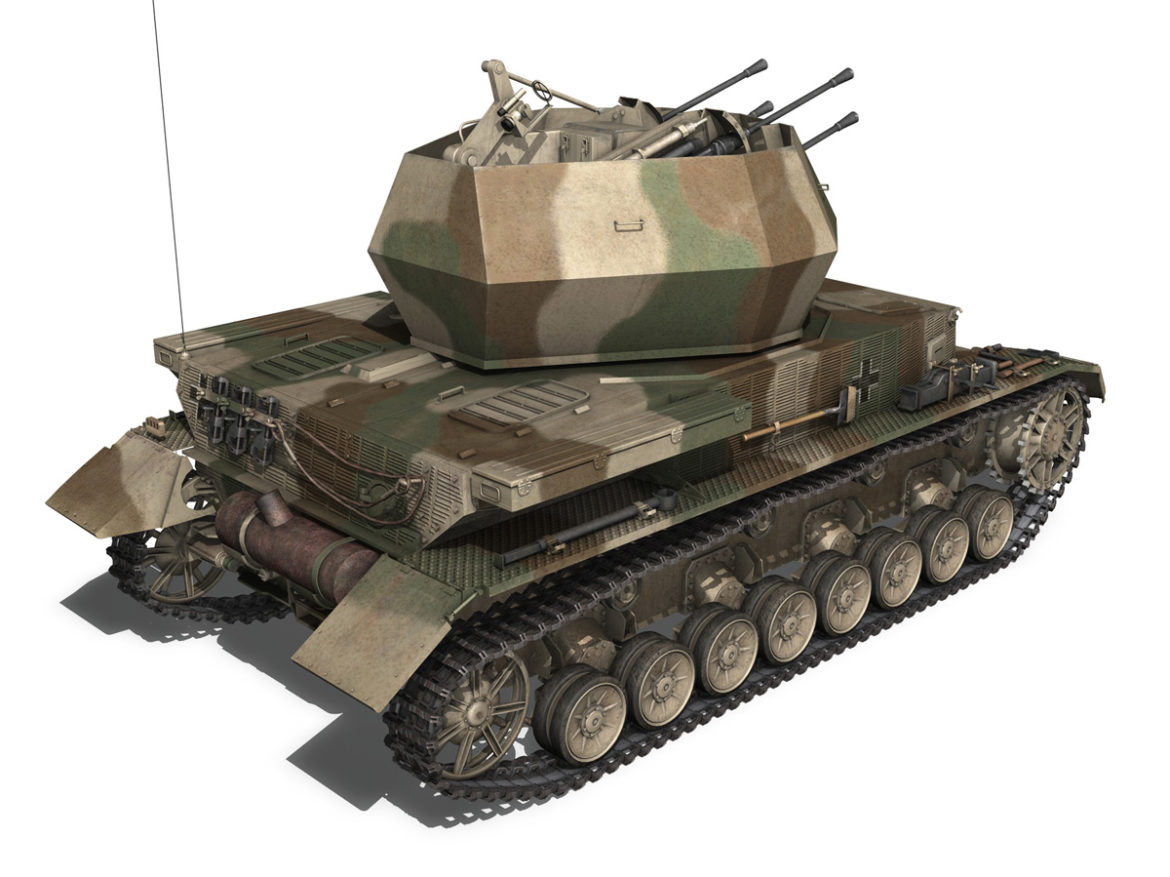 flakpanzer iv – wirbelwind – spzjgabt 654 3d model 3ds fbx c4d lwo obj 282309