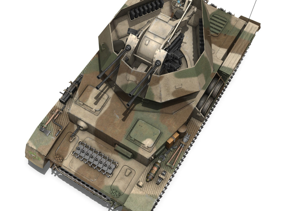 flakpanzer iv – wirbelwind – spzjgabt 654 3d model 3ds fbx c4d lwo obj 282313