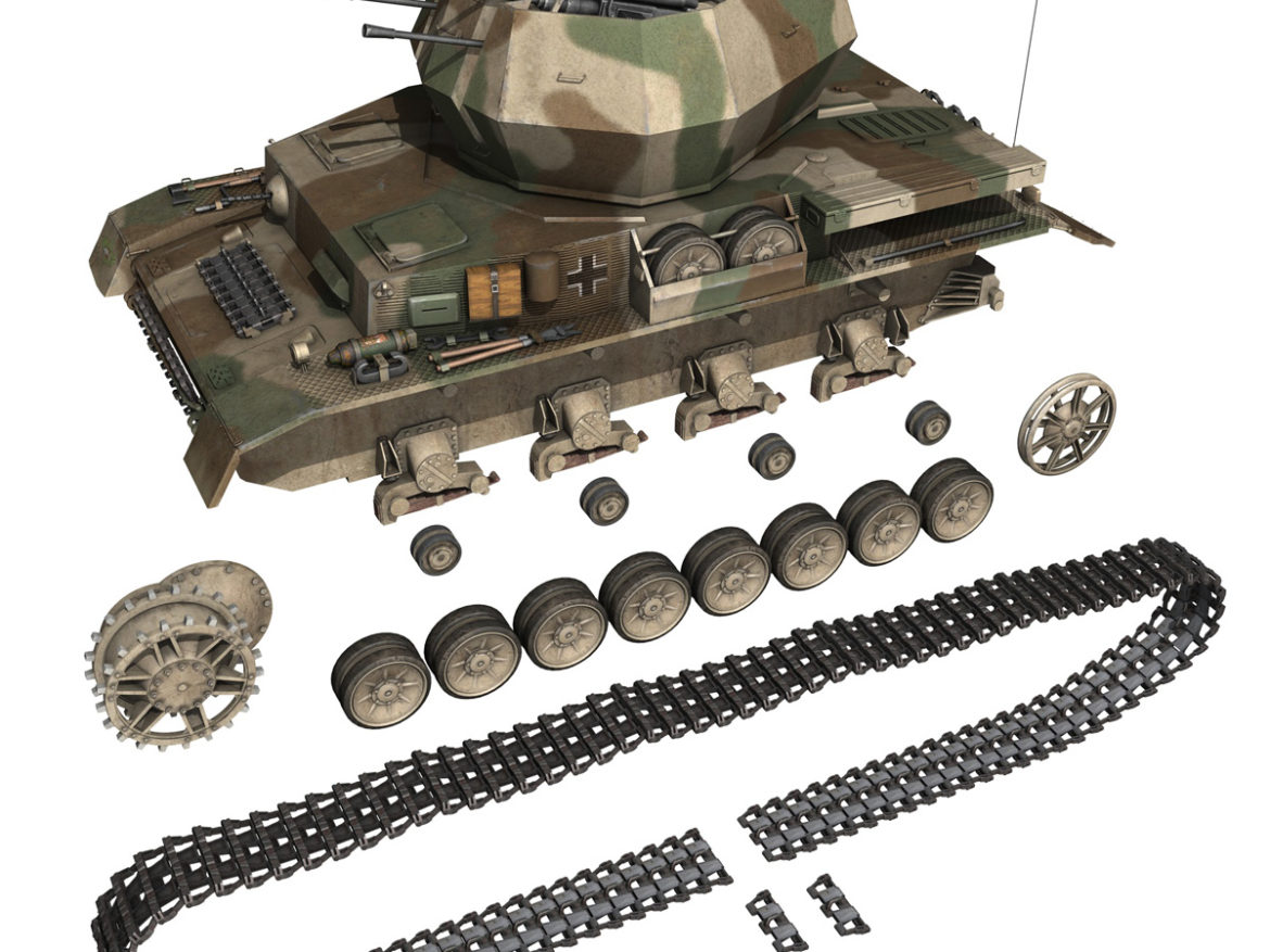 flakpanzer iv – wirbelwind – spzjgabt 654 3d model 3ds fbx c4d lwo obj 282315