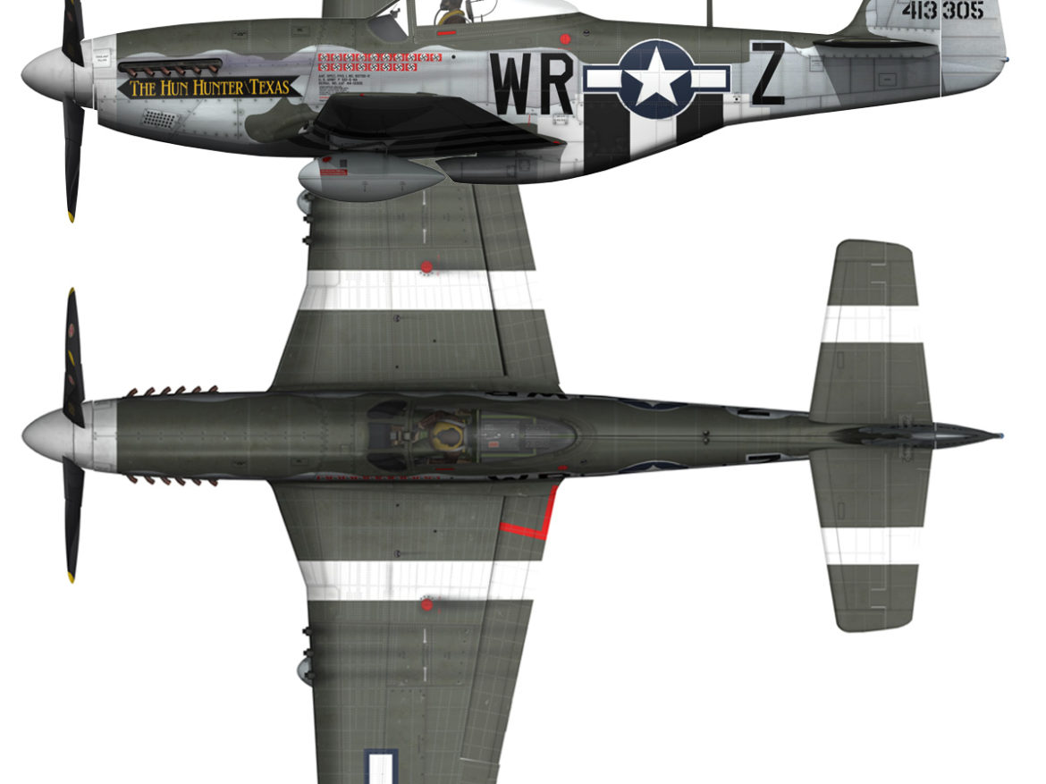 north american p-51d – the hun hunter / texas 3d model fbx c4d lwo obj 282527