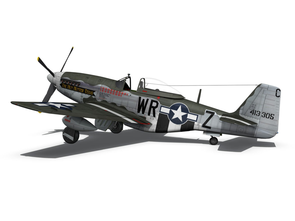 north american p-51d – the hun hunter / texas 3d model fbx c4d lwo obj 282538
