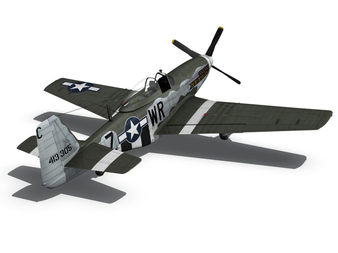 north american p-51d – the hun hunter / texas 3d model fbx c4d lwo obj 282540