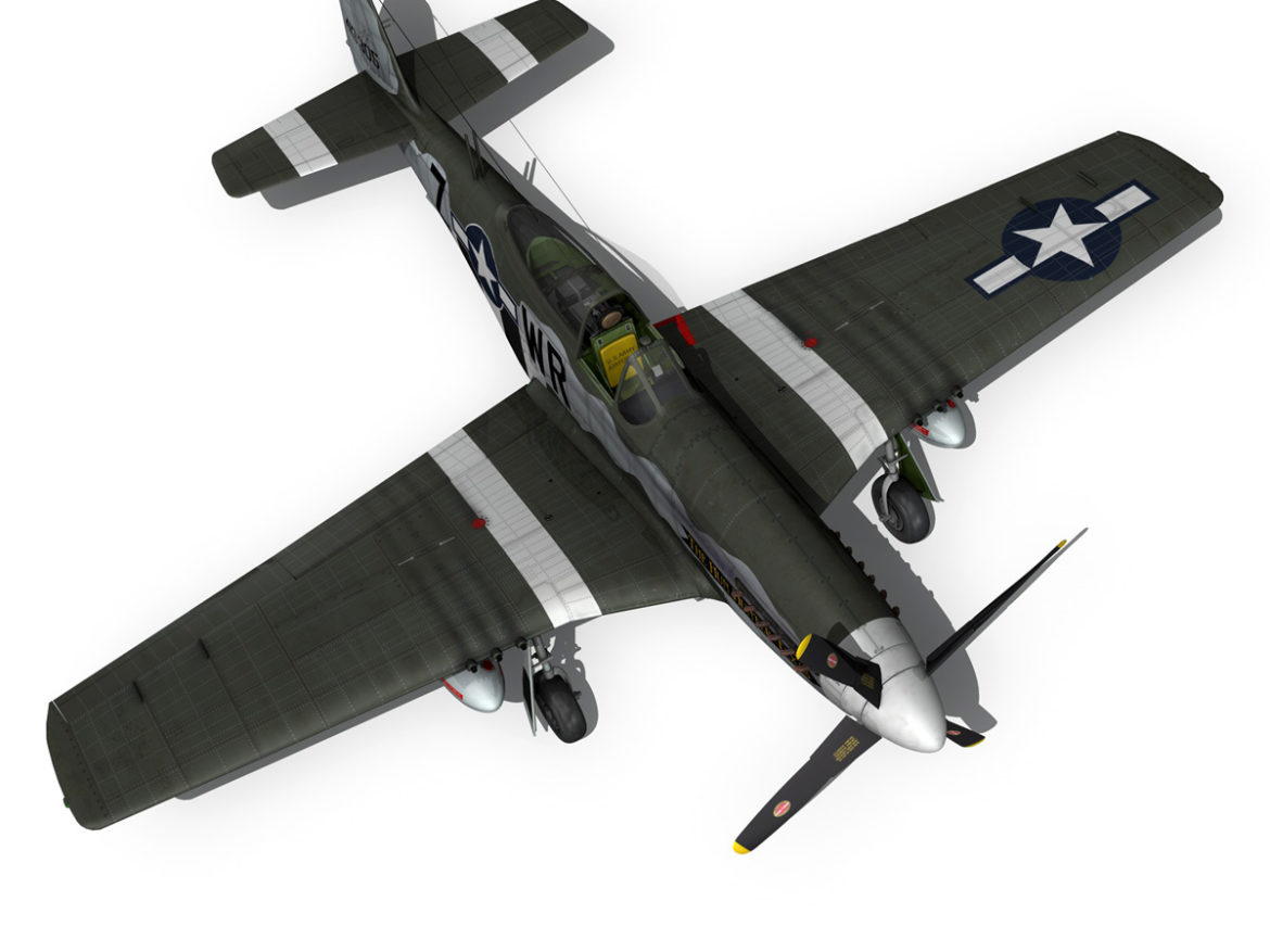 north american p-51d – the hun hunter / texas 3d model fbx c4d lwo obj 282542