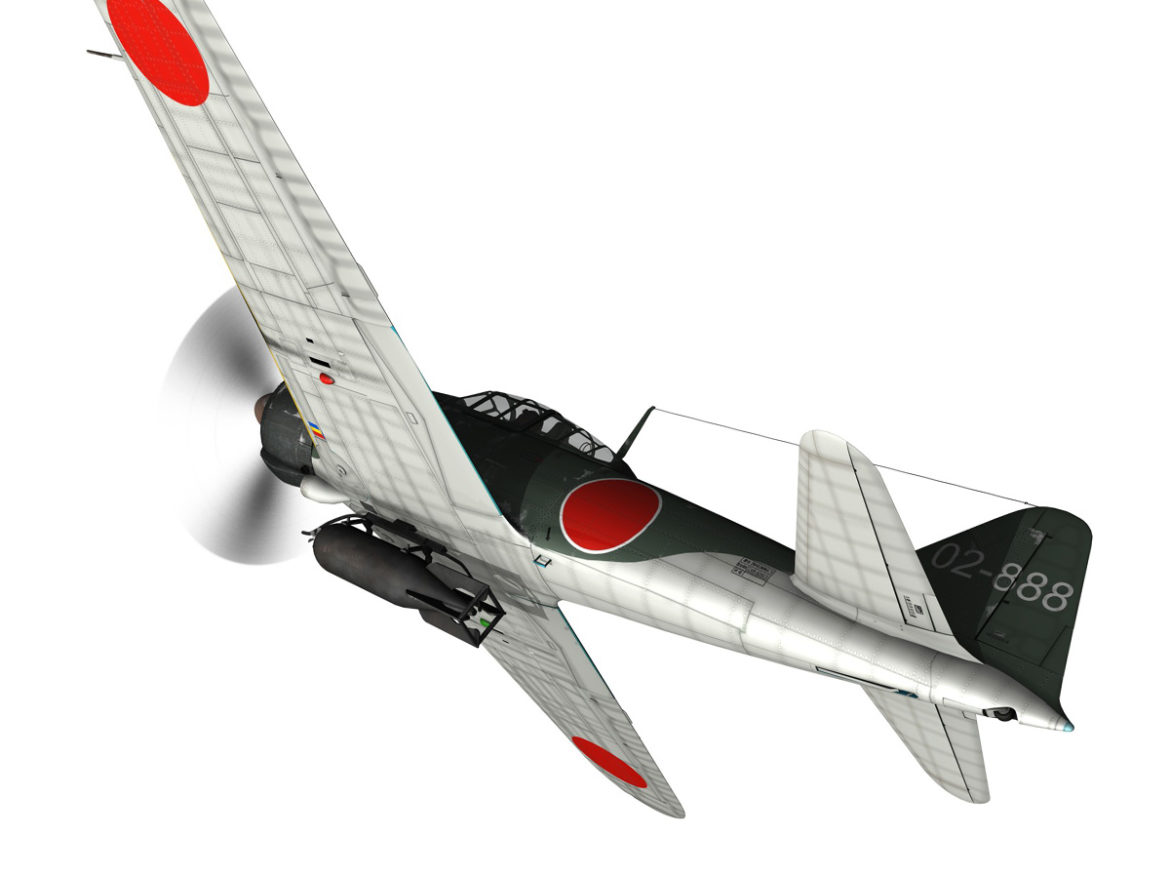 mitsubishi a6m2 sen baku – kamikaze unit 3d model fbx c4d lwo obj 282592