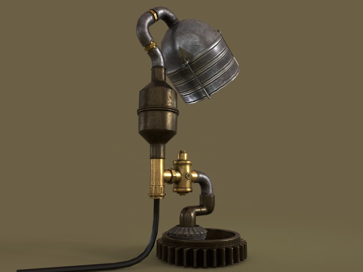 steampunk lamp 3d model max 3ds project fbx obj 282655