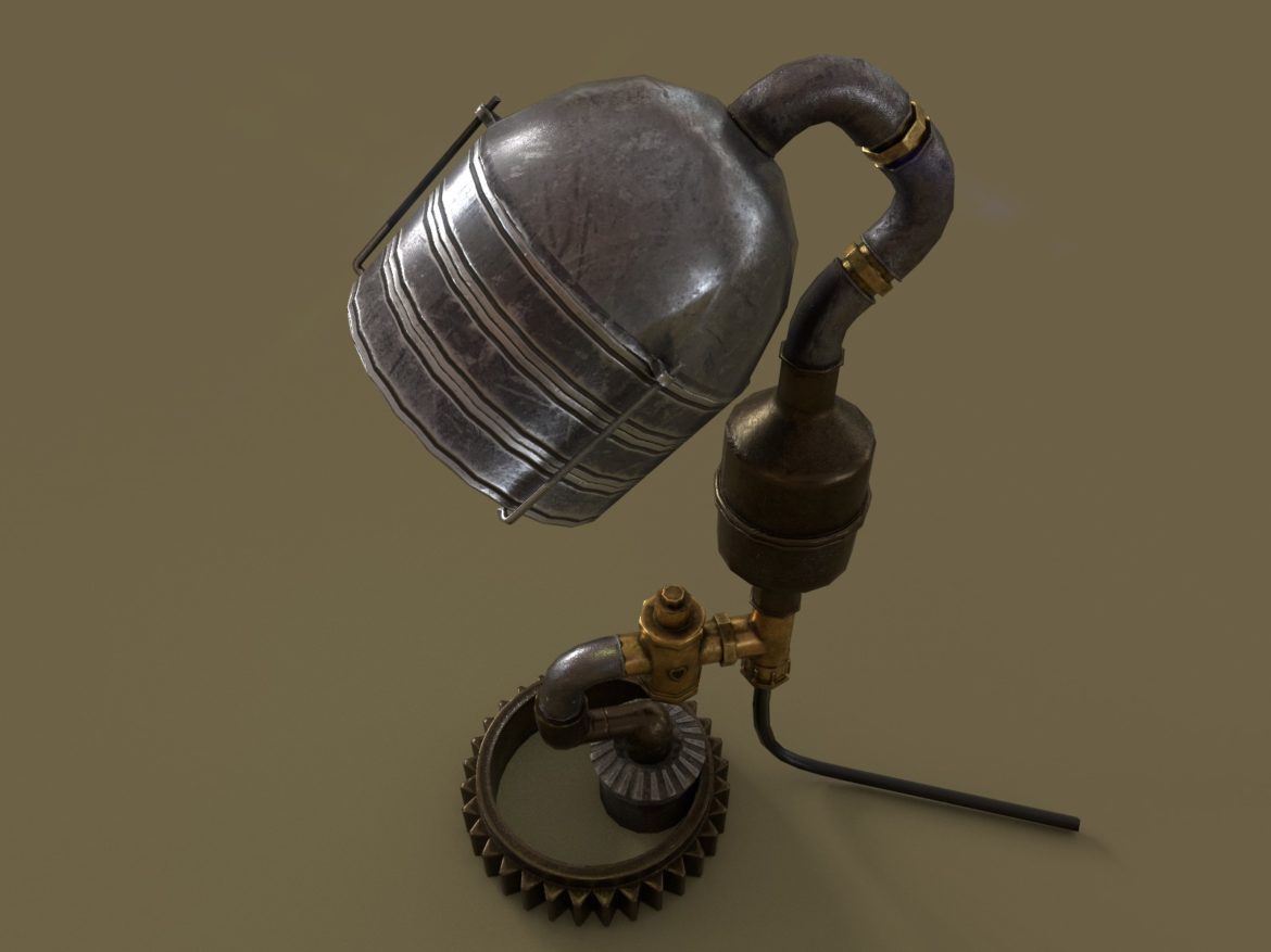 steampunk lamp 3d model max 3ds project fbx obj 282656