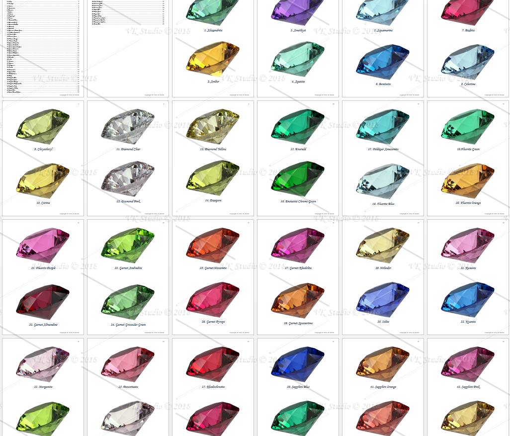 gemstone materials essential for v-ray and 3ds max 3d model max  png 282730