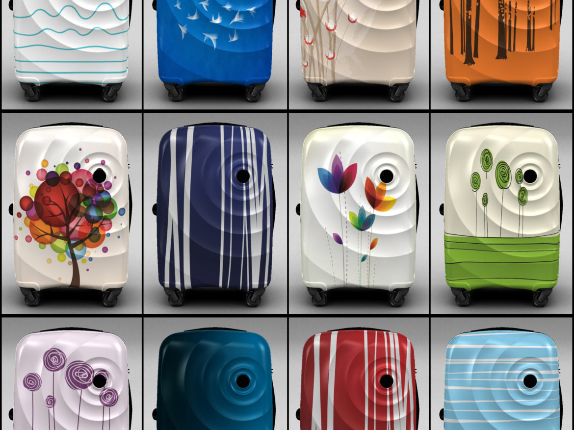 trolley suitcase bag 3d model max  fbx ma mb texture obj 285284