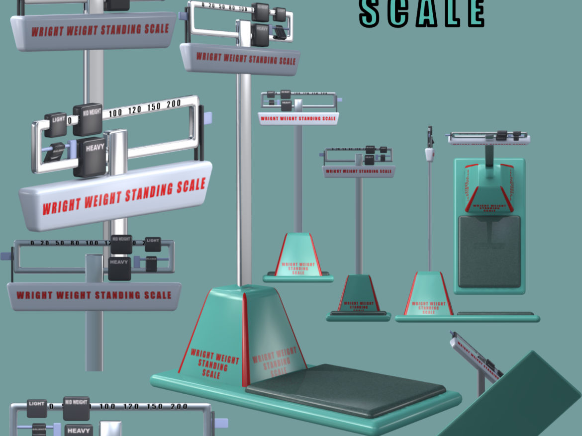 standing scales 3d object 3d model other obj 285915