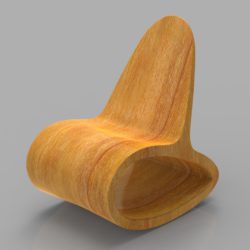 ocean rocker wooden rocking chair 3d model max fbx ma mb obj 286082