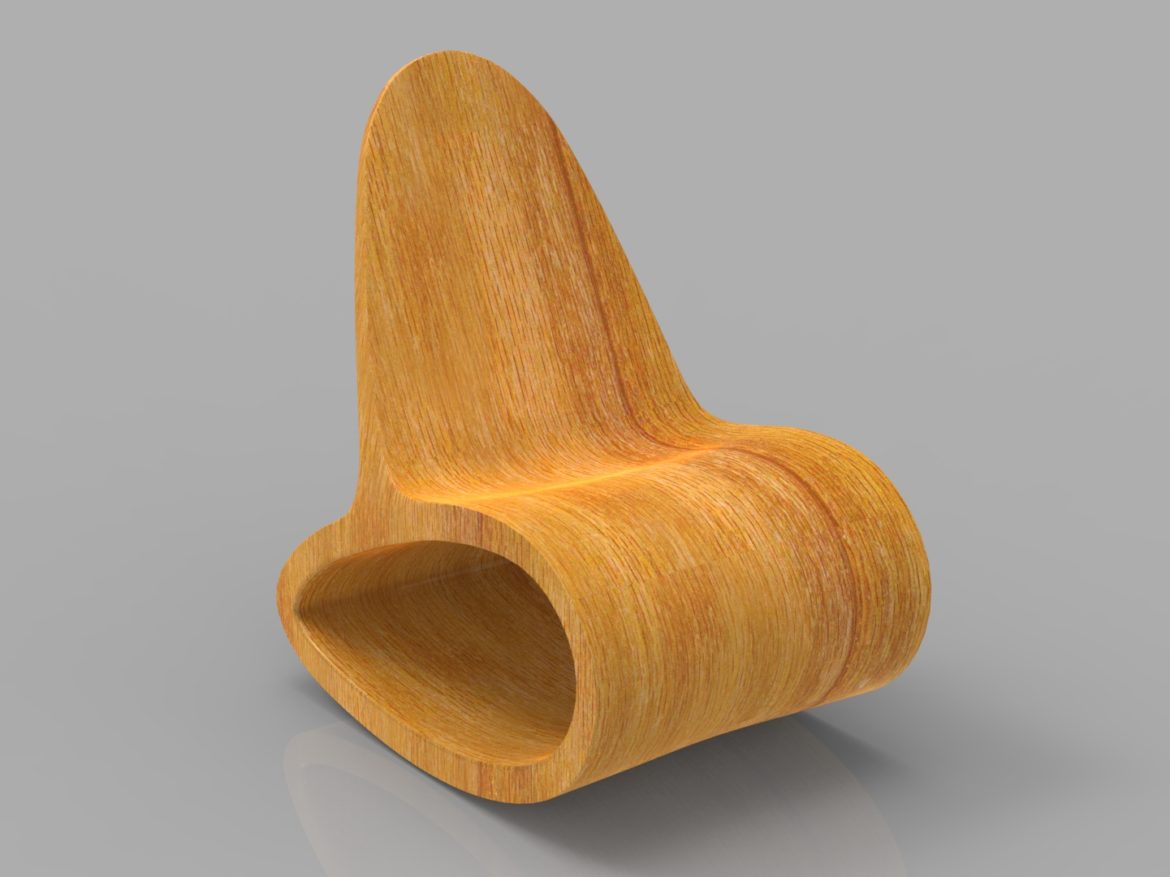 ocean rocker wooden rocking chair 3d model max fbx ma mb obj 286083