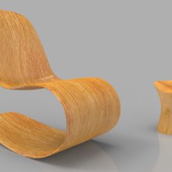rocking wooden chair 3d model max fbx ma mb obj 286117
