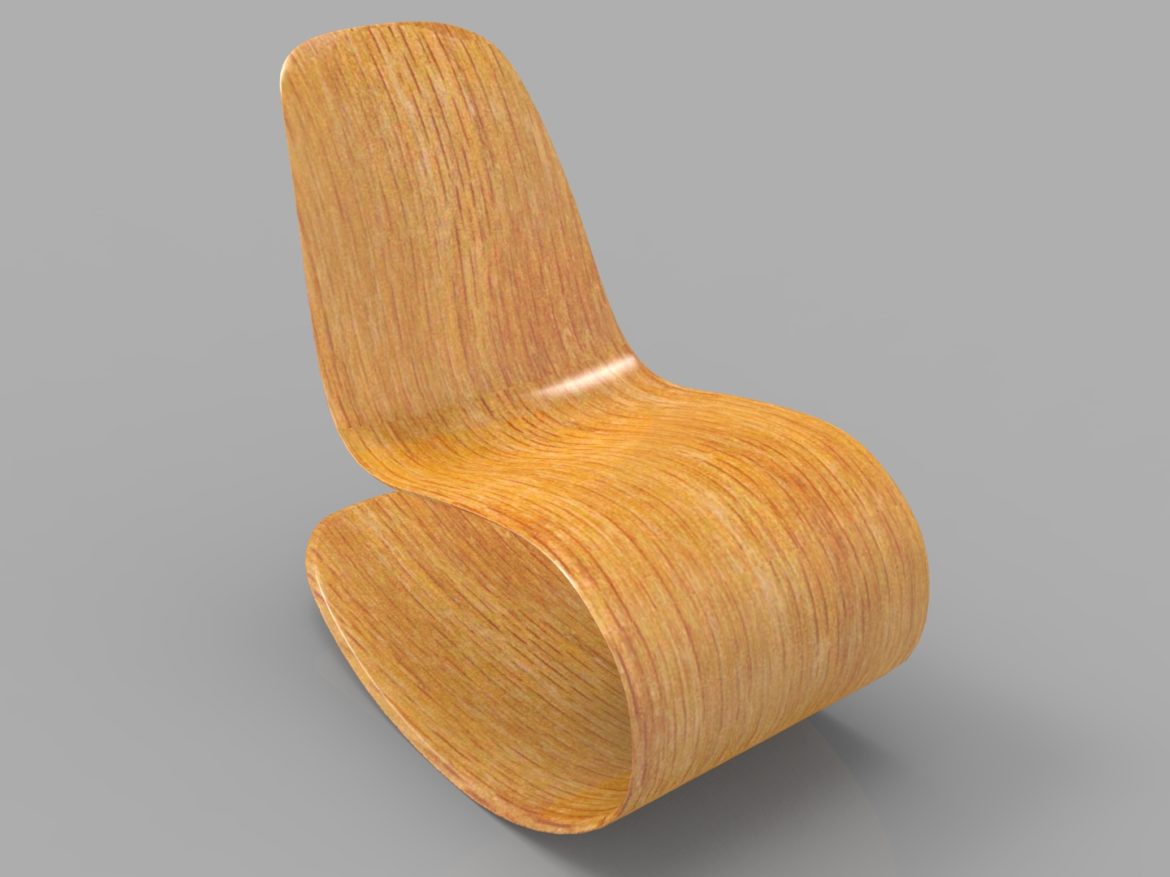 rocking wooden chair 3d model max fbx ma mb obj 286119