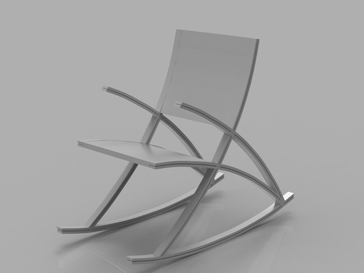 wishbone rocking chair 3d model max  fbx ma mb obj 286147