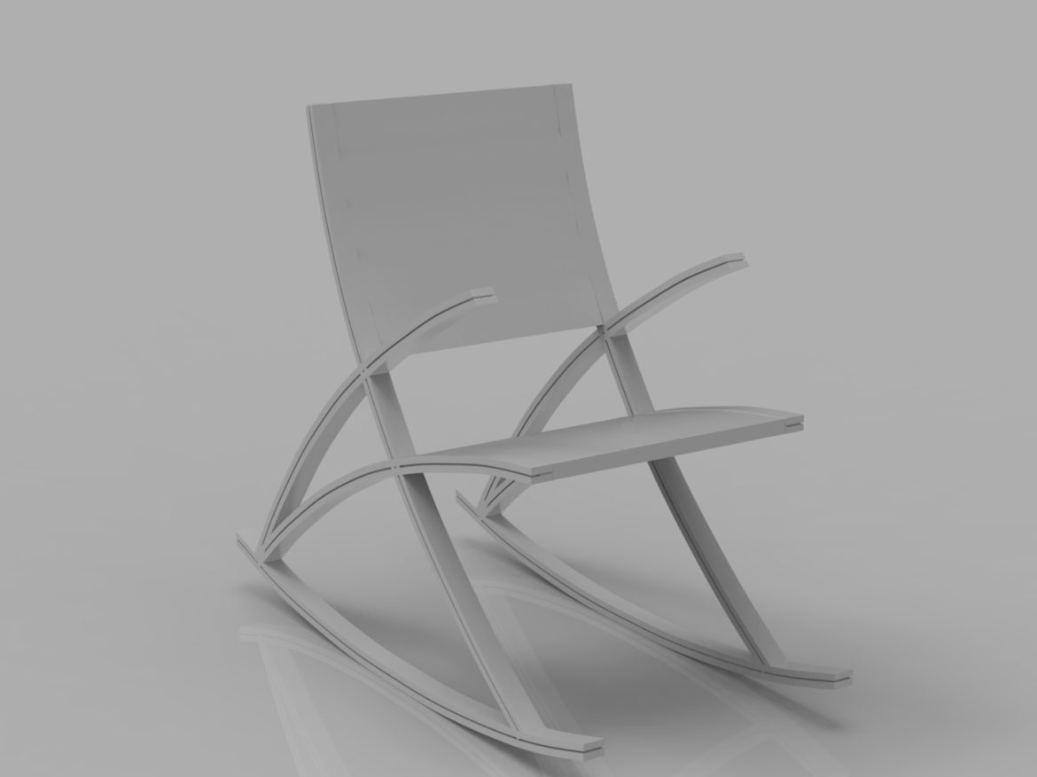 wishbone rocking chair 3d model max  fbx ma mb obj 286148