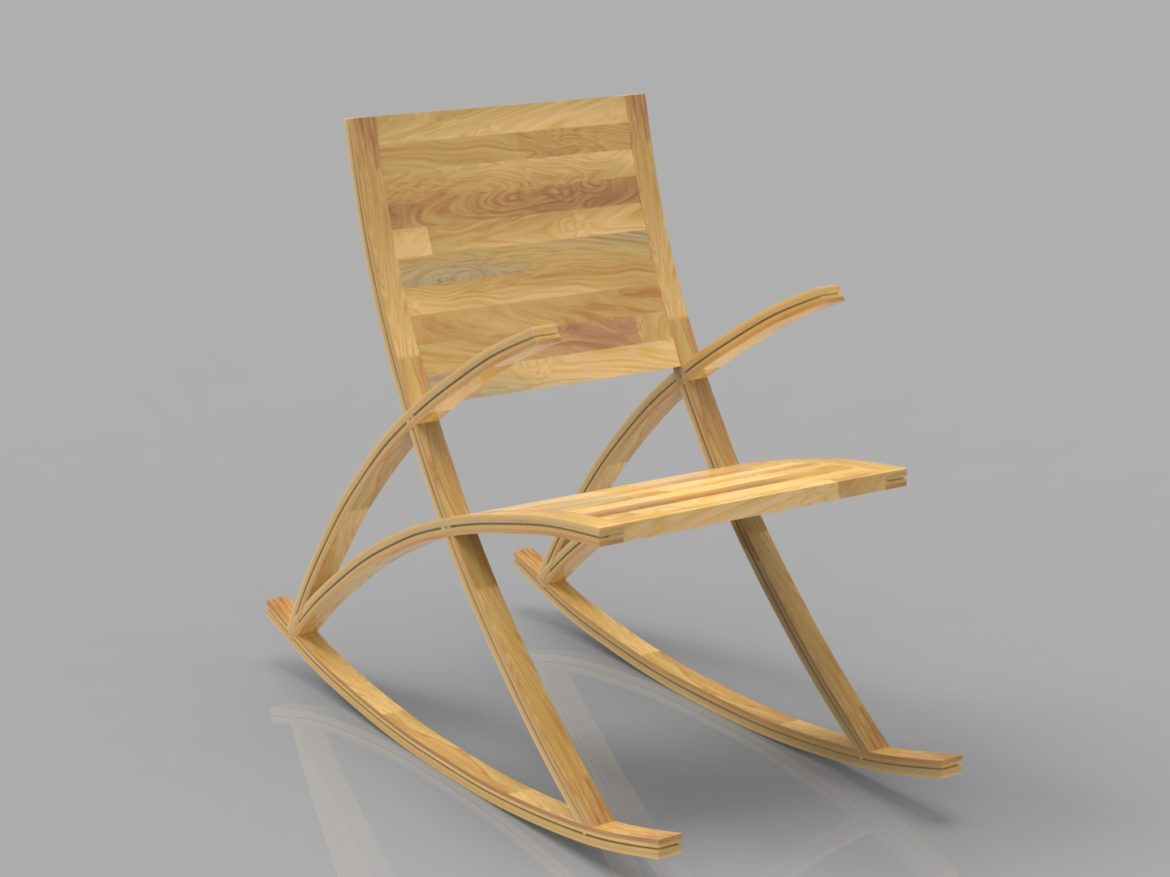 wishbone rocking chair 3d model max  fbx ma mb obj 286151