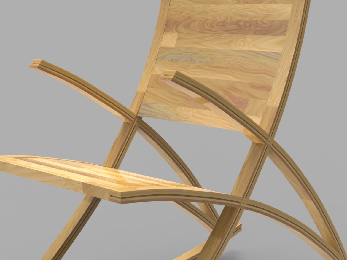 wishbone rocking chair 3d model max  fbx ma mb obj 286153
