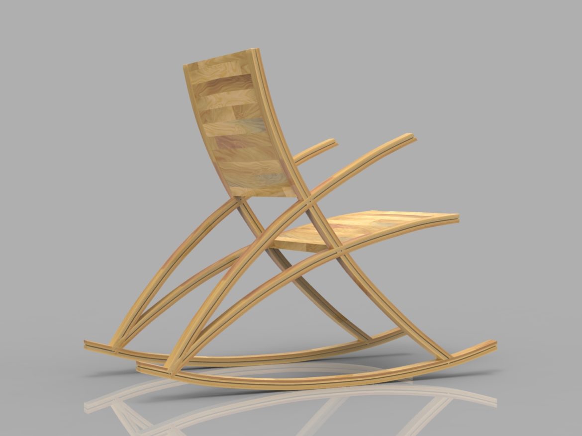 wishbone rocking chair 3d model max  fbx ma mb obj 286155