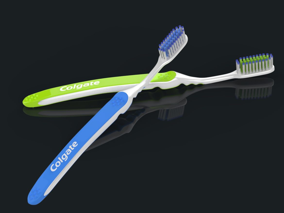 toothbrush with toothpaste 3d model max fbx ma mb obj 286202