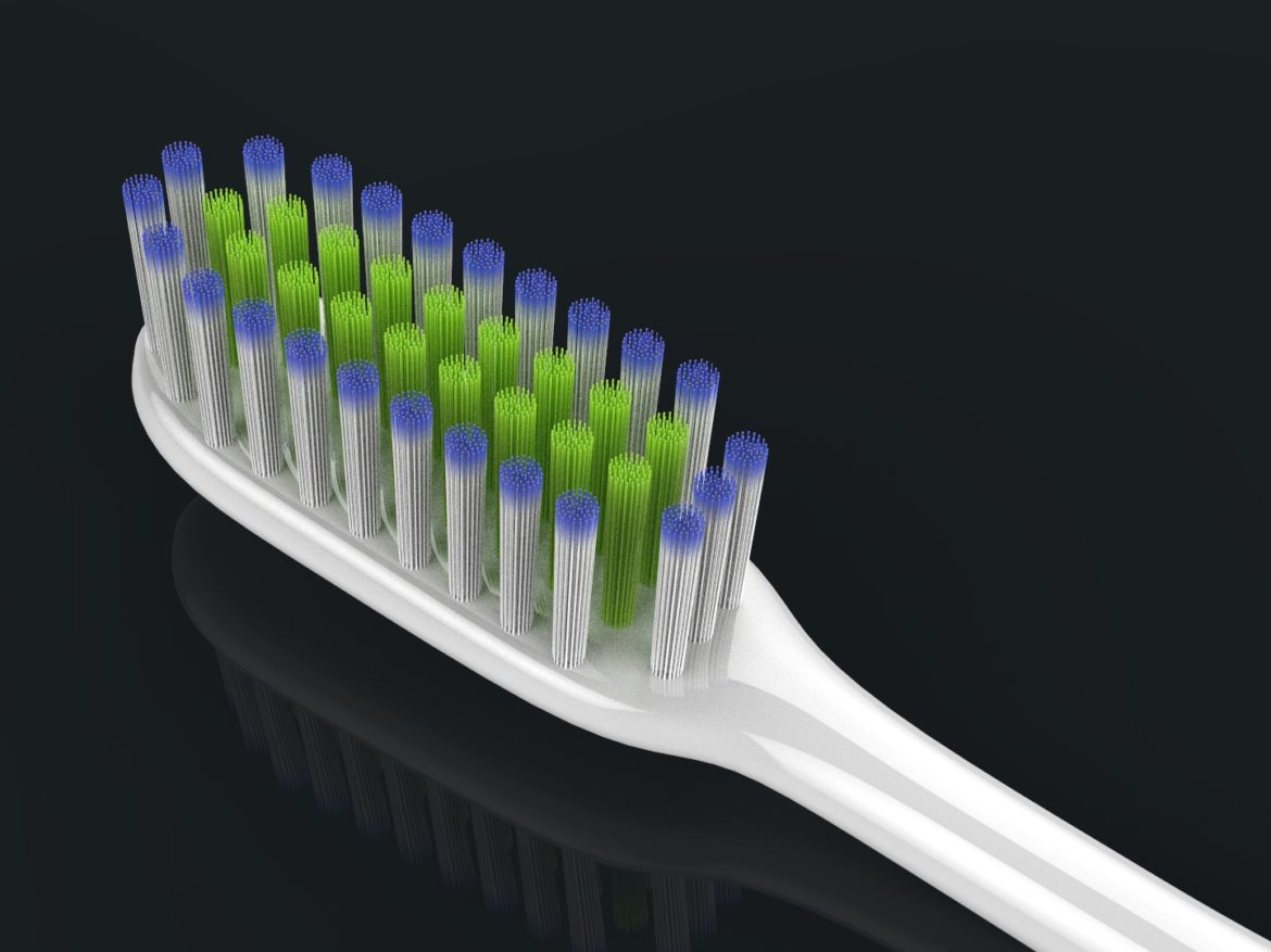 toothbrush with toothpaste 3d model max fbx ma mb obj 286205