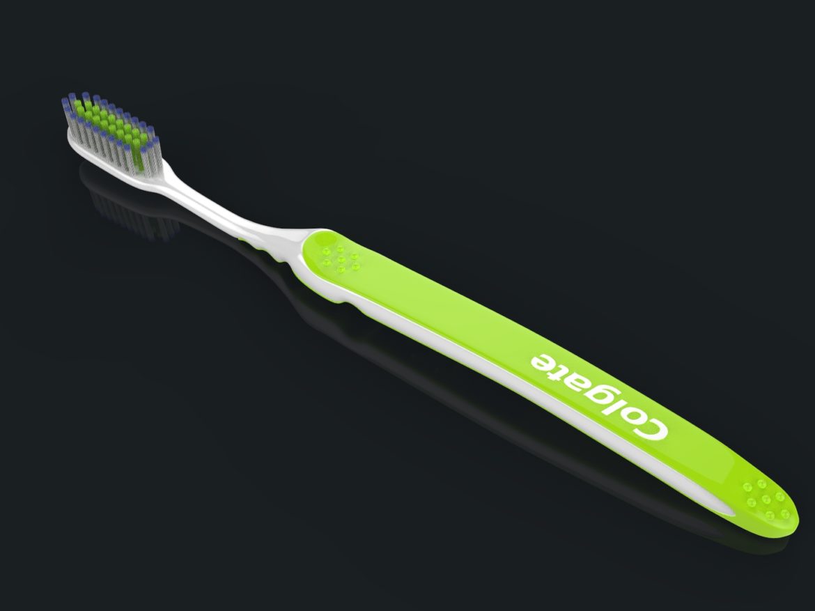 toothbrush with toothpaste 3d model max fbx ma mb obj 286206