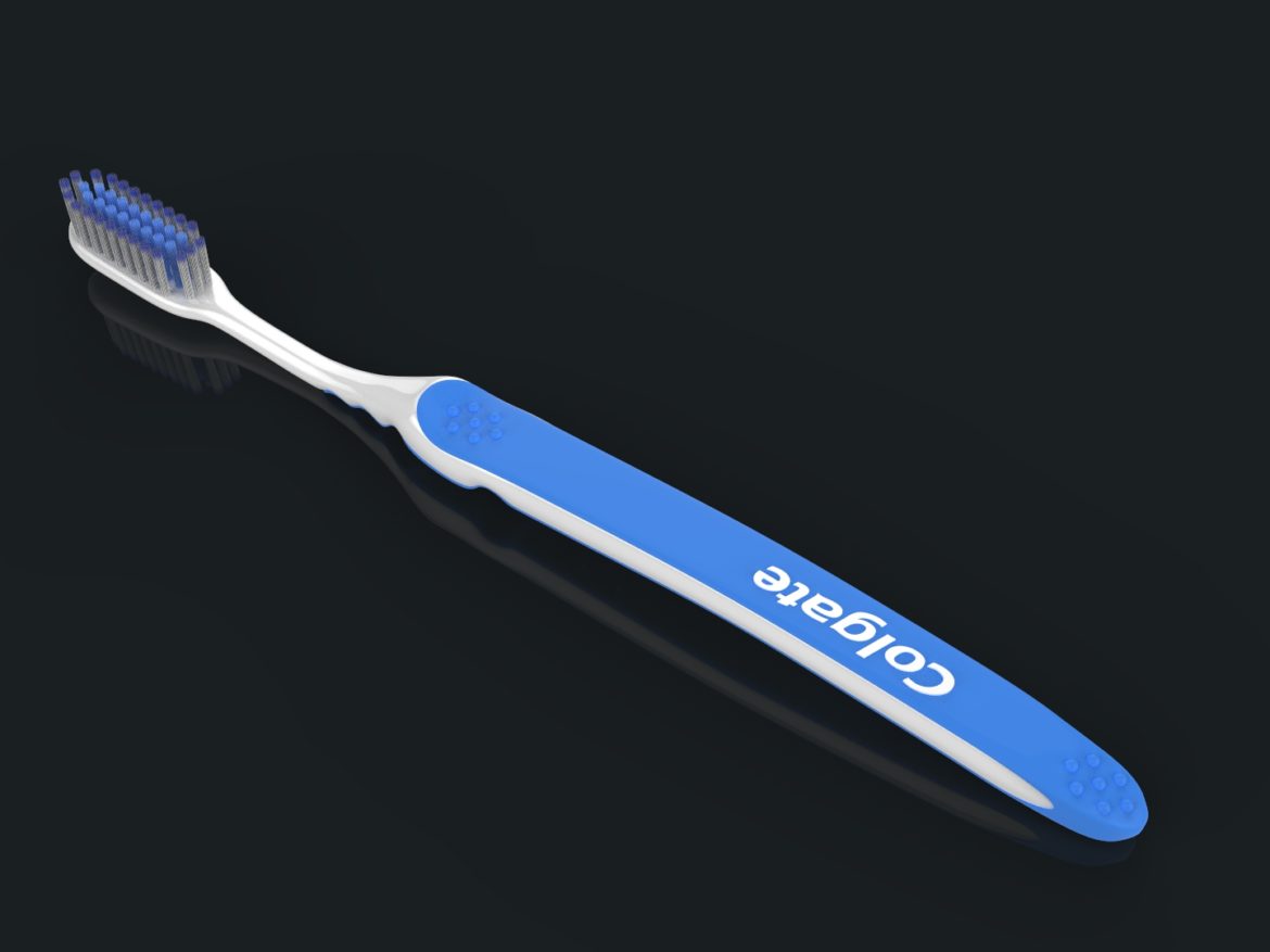 toothbrush with toothpaste 3d model max fbx ma mb obj 286207
