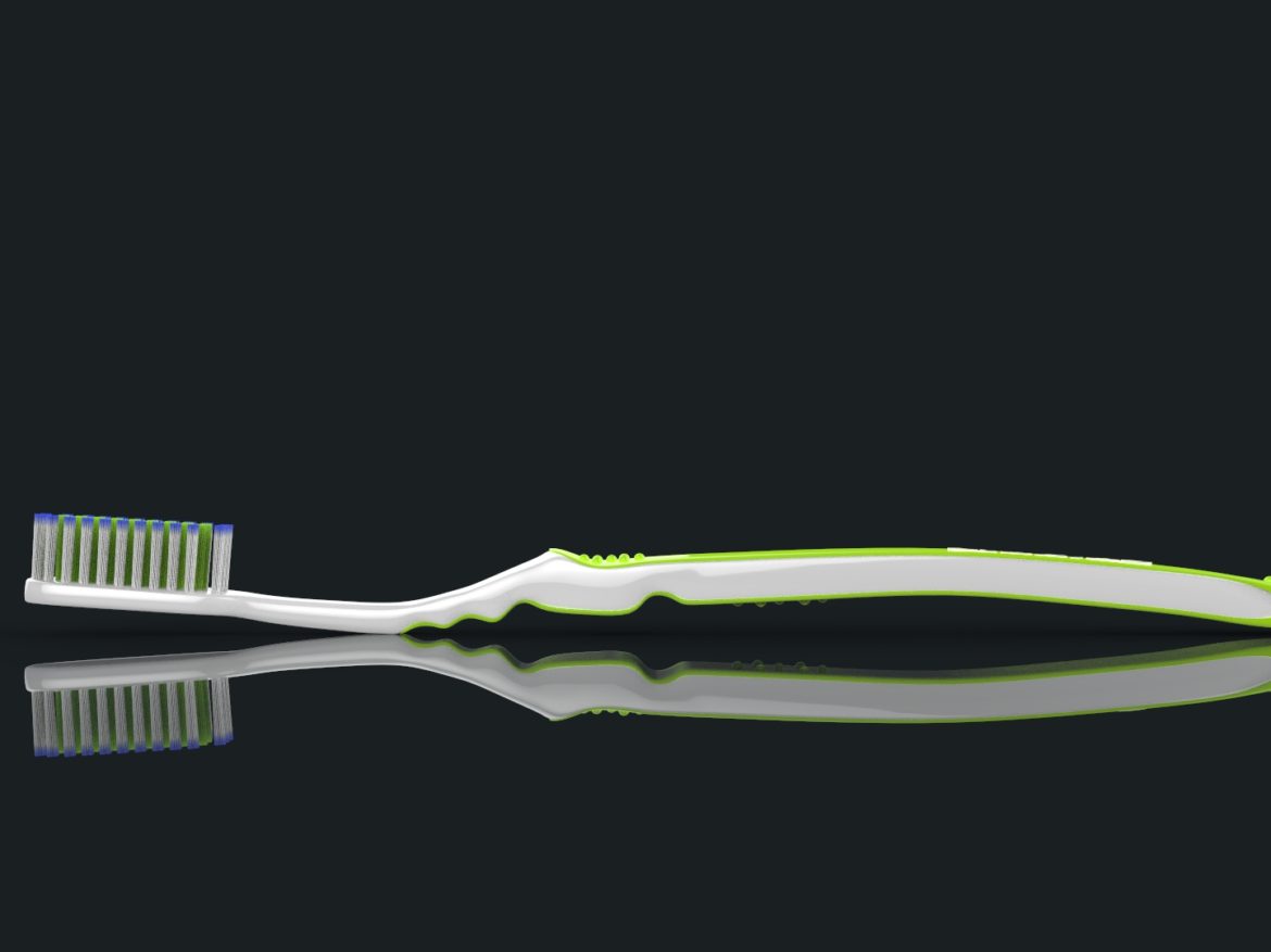 toothbrush with toothpaste 3d model max fbx ma mb obj 286209