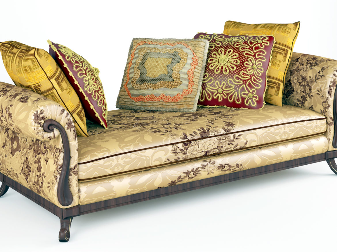 royal sofa with pillows 3d model max fbx ma mb obj 286254