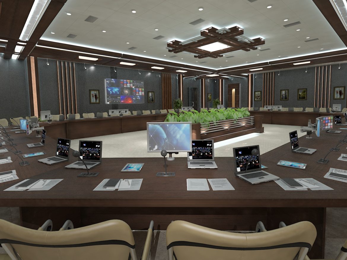 meeting room 1 3d model 3ds max dxf dwg 288109