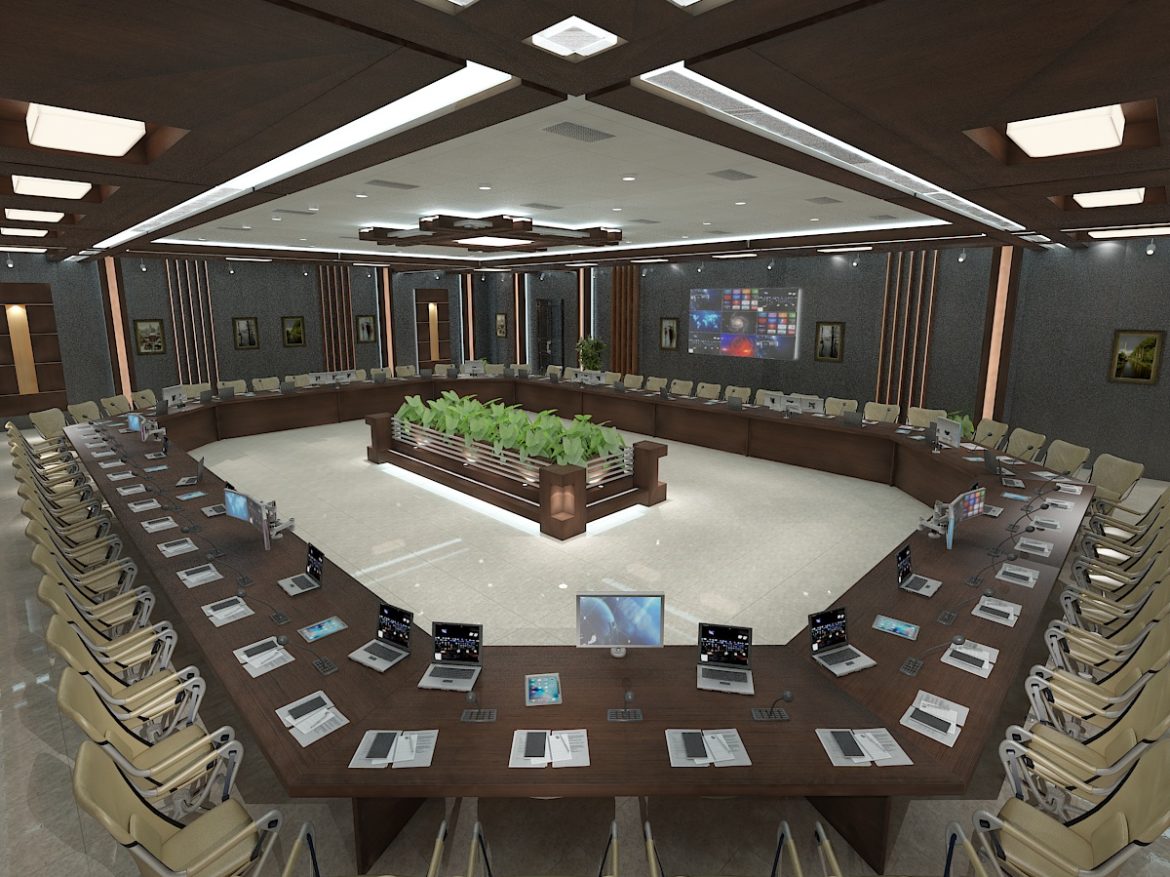 meeting room 1 3d model 3ds max dxf dwg 288110